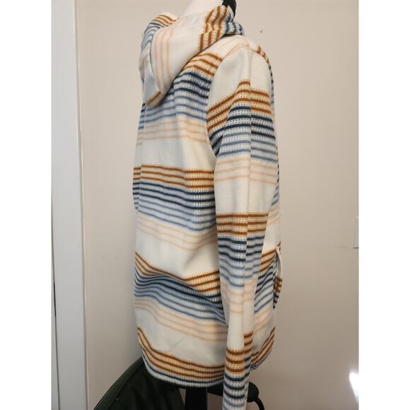 O'Neill Fleece Striped Half Zip Jacket, Size Medium (size 8-10) - Picture 4 of 7